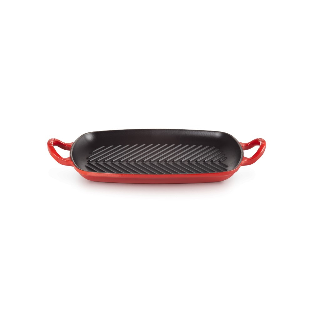 Le Creuset Le Creuset Rectangular Rectangular Grill Evo 30x27cm Cherry | 0024147297635 - Home & Kitchen - Lebanon