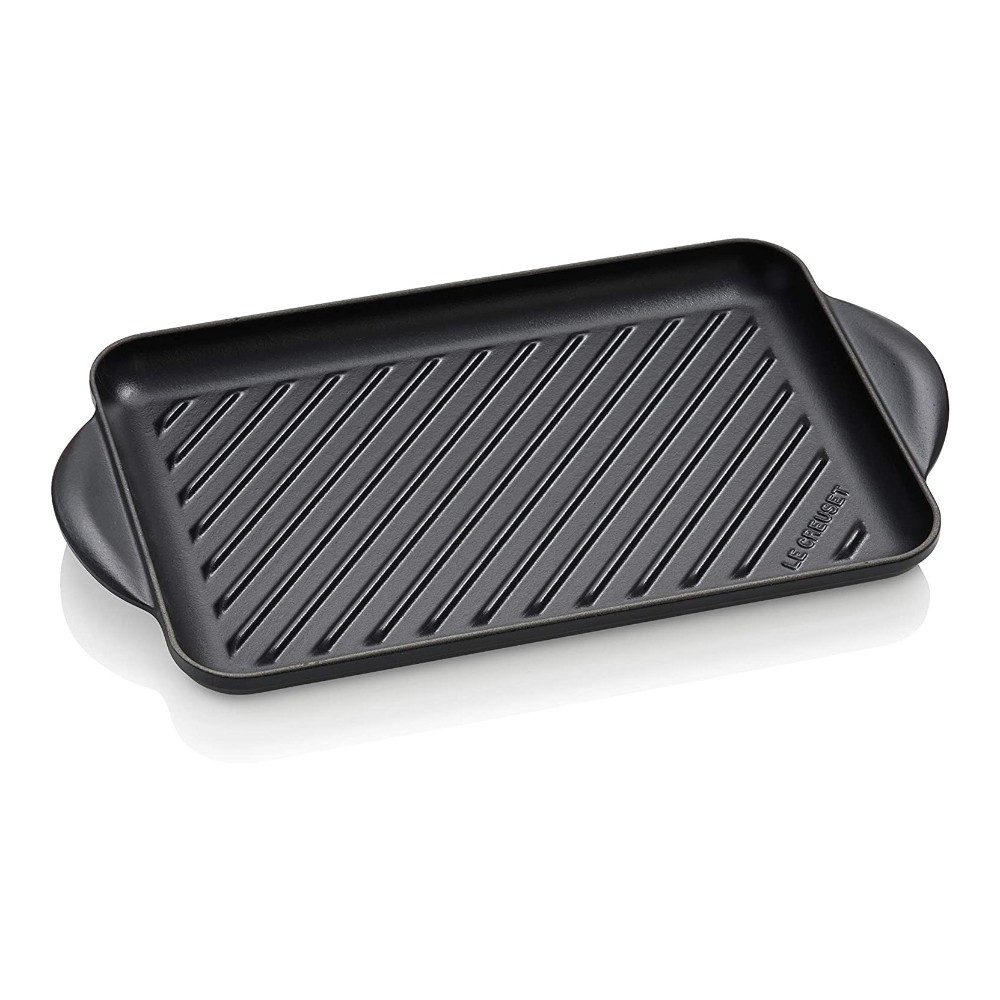 Le Creuset Le Creuset Rectangular Grill Trad. 32x22cm Black | 0024147306078 - Home & Kitchen - Lebanon