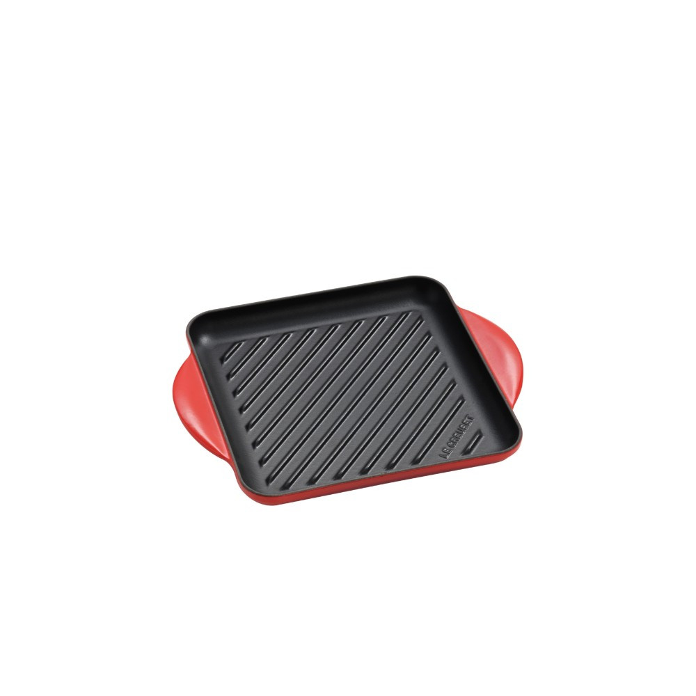 Le Creuset Le Creuset Square Grill Trad 24cm Cherry | 0024147305996 - Home & Kitchen - Lebanon
