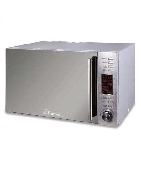 Superchef Super Chef Microwave 30L 1000W,With Grill ,Silver | AG930QAA4 - Home & Kitchen - Lebanon