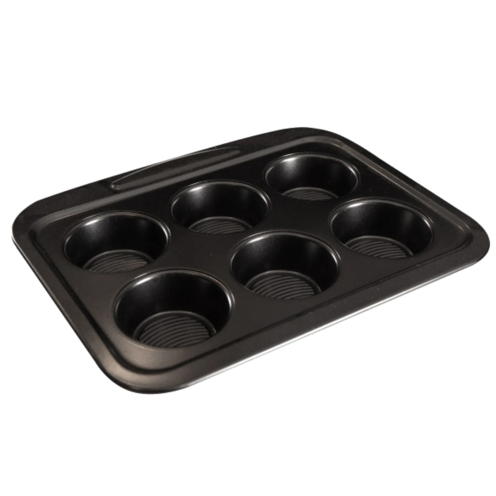 MasterPro Masterpro 6-Cup Muffin Pan 28.9X23.1X3.3Cm | BGMP-7341 - Home & Kitchen - Lebanon