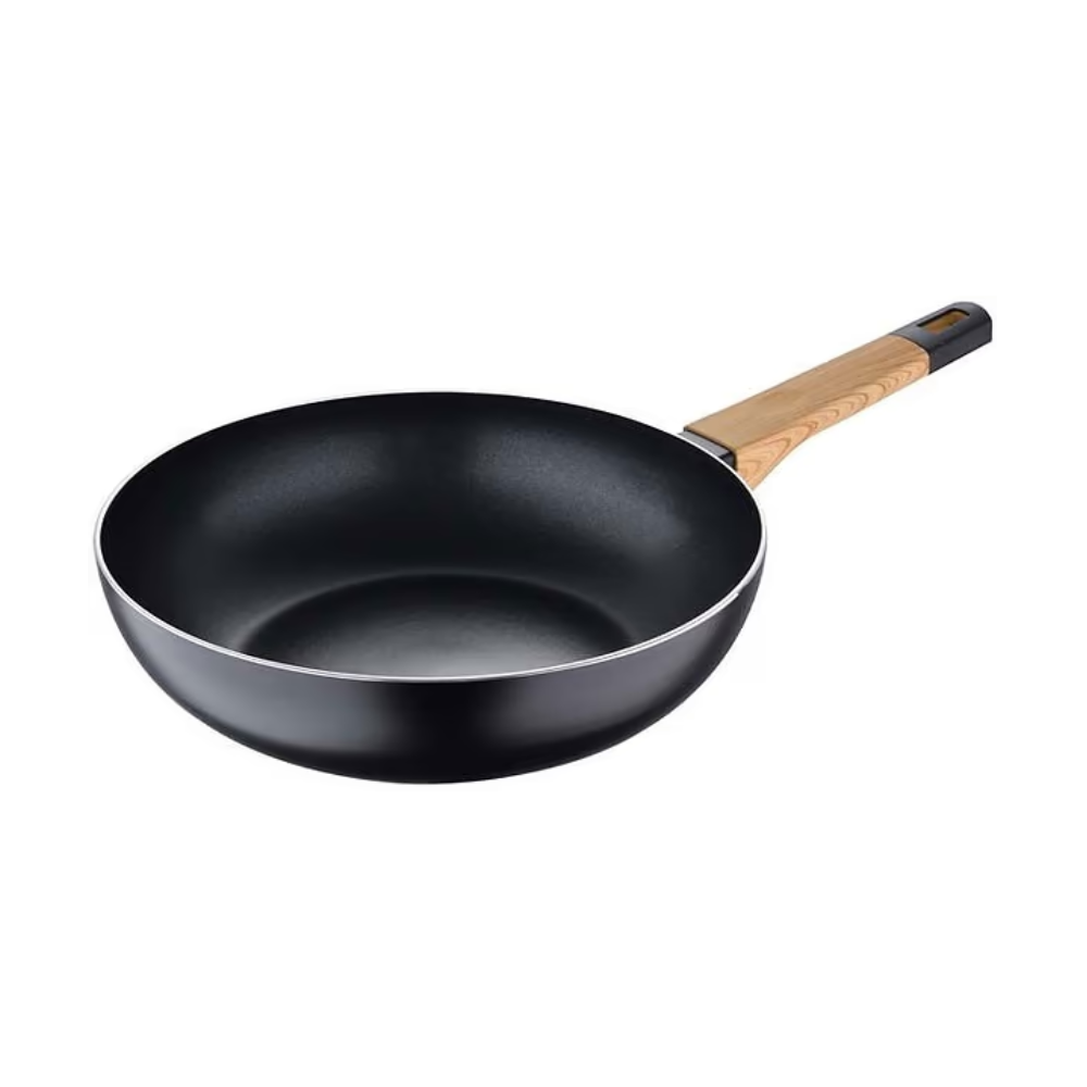 Bergner Bergner 28cm Earth Black Wok | BG-34627-BK - Home & Kitchen - Lebanon