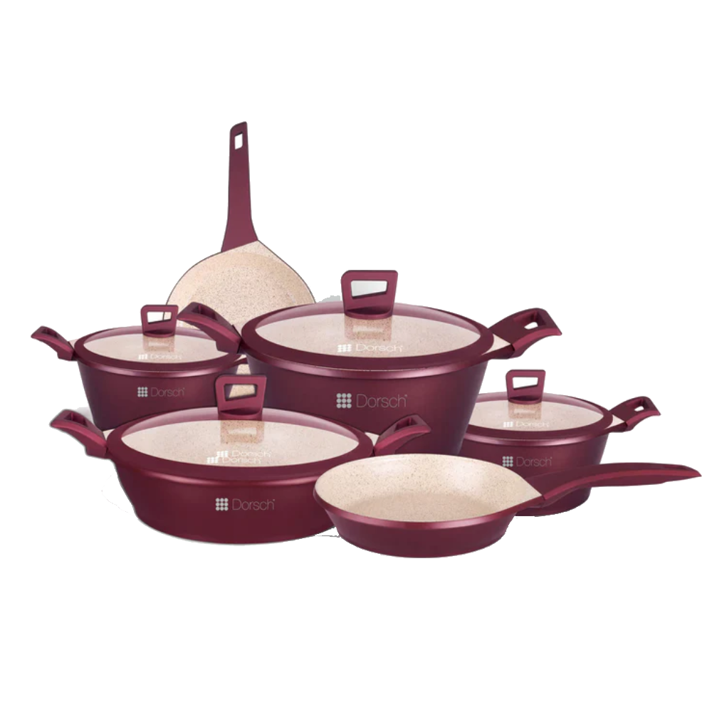 Dorsch Dorsch Premium Casserole Pot Set healthy non-stick - 6pcs | DH-05491 - Home & Kitchen - Lebanon