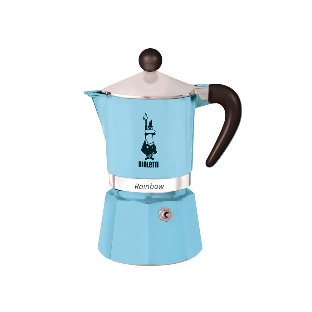 Bialetti Bialetti Rainbow Moka Express - 3 Cups, Blue | BIA0005042 - Home & Kitchen - Lebanon