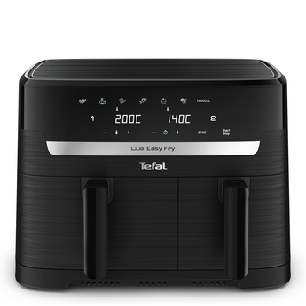 Tefal Tefal Dual Easy Fry, 2700 W - Black Basic | EY901N40 - Home & Kitchen - Lebanon