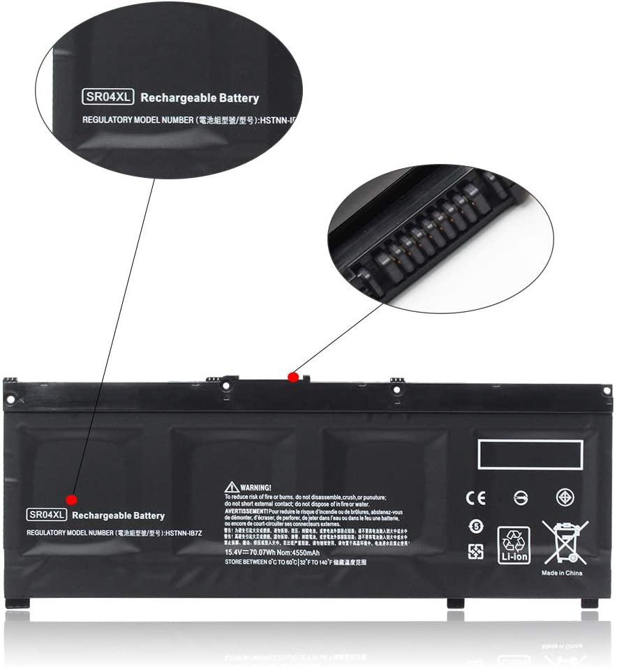 undefined SR04XL Replacement Battery Compatible with HP Laptops , Omen 15-ce000 15-ce000ng 15-ce002n Pavilion Power 15t-cb2000 917678-1B1 917724-855 TPN-Q193 HSTNN-IB7Z - Other - Lebanon