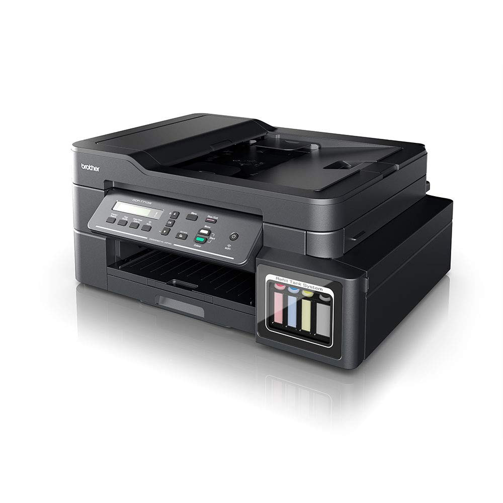 Brother Brother Inktank Refill System Printer 3in1, 12/10 ipm, 128 MB, Wifi, 150 sheet tray, ADF, 13,000 pgs BK, 5000 pgs Color | DCP-T710W - Printers & Ink - Lebanon