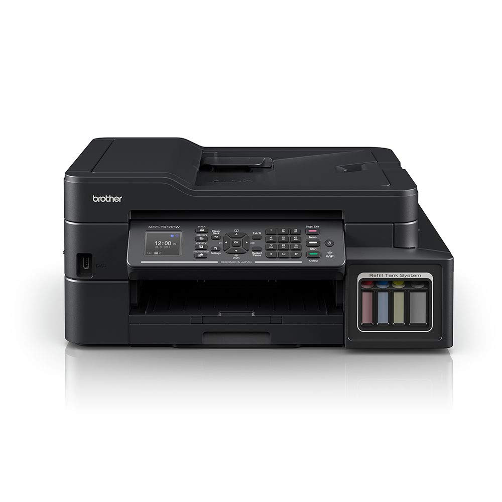 Brother Brother All-in One Inktank Refill System Printer 4in1, 12/10 ipm, 128 MB, Wifi, 150 sheet tray, Duplex,Network, ADF, 13,000 pgs BK, 5000 pgs Color | MFC-T910DW - Printers & Ink - Lebanon