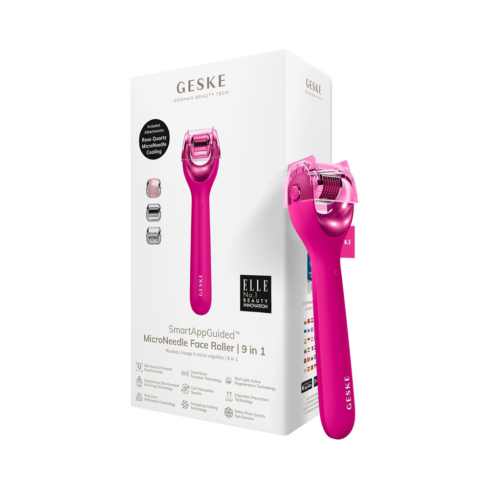 Geske Geske MicroNeedle 9-in-1 Face Roller - Magenta | GESGK000053MG01 - Beauty & Personal Care - Lebanon