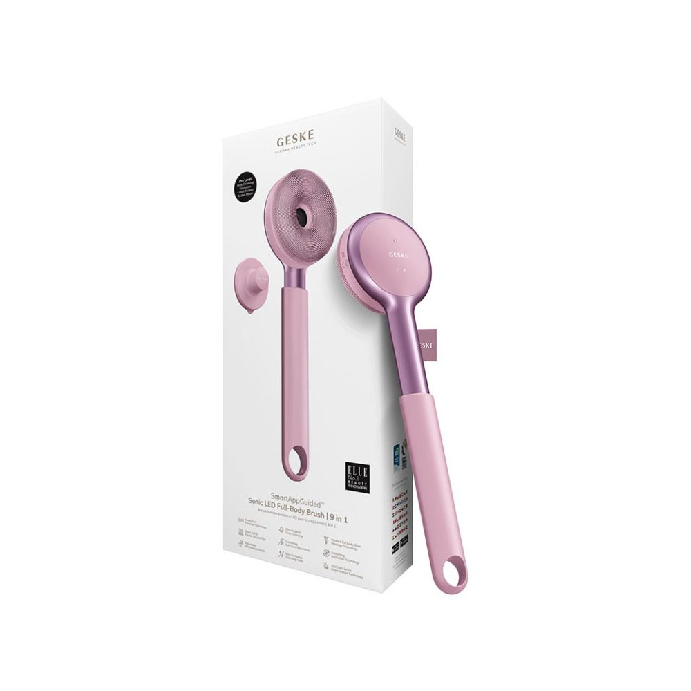 Geske GESKE 9-in-1 Sonic LED Full Body Brush - Pink | GESGK000708PK01 - Beauty & Personal Care - Lebanon