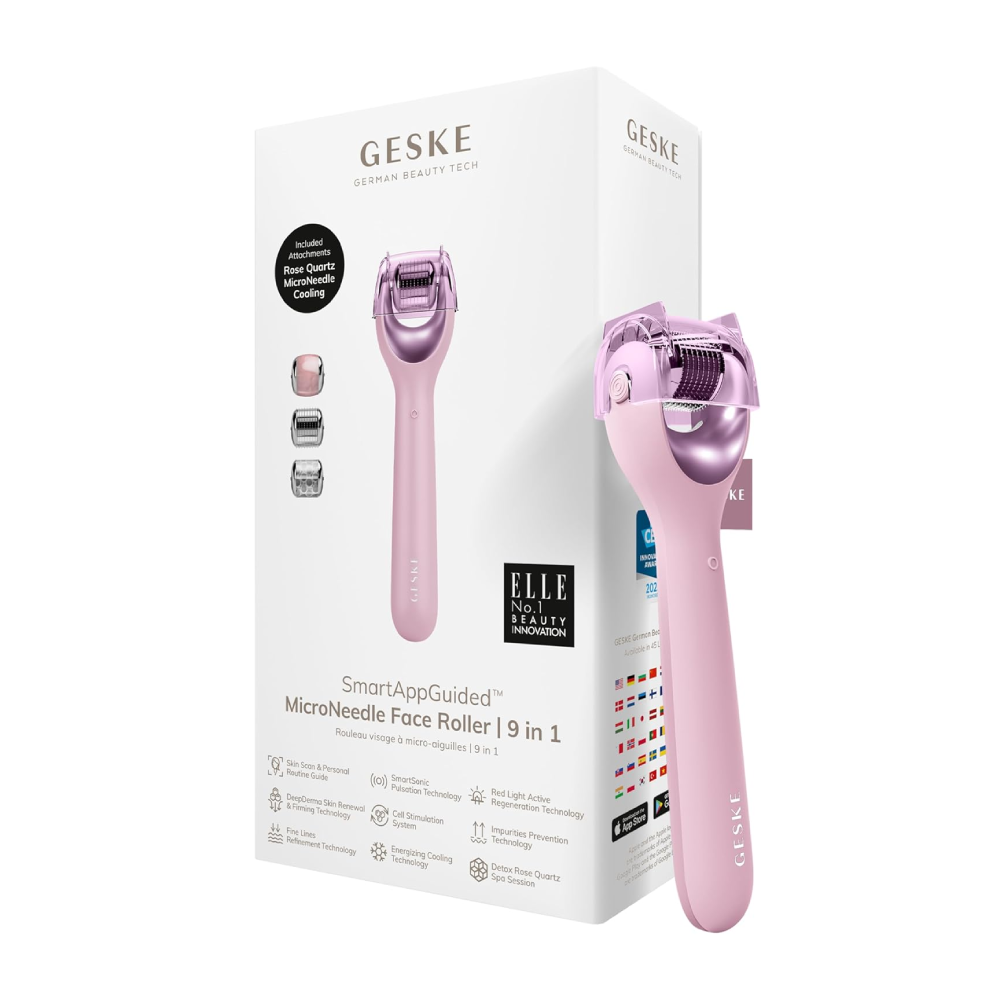 Geske Geske MicroNeedle 9-in-1 Face Roller - Pink | GESGK000053PK01 - Beauty & Personal Care - Lebanon