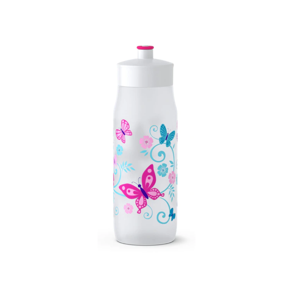 Tefal Tefal Squeeze Drinking Bottle White – Decor Butterflies 0.6L | K3201512 - Home & Kitchen - Lebanon