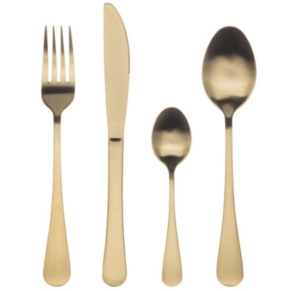 Bergner Bergner 24-Piece Cutlery Set in Stainless Steel Munich Champagne Matt Collection | BG-5139-CH - Home & Kitchen - Lebanon