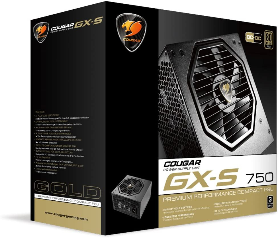 Cougar Cougar GXS650 80-Plus Gold Premium Performance Compact Power Supply (PSU) (650 Watt) - Computers & Tech - Lebanon