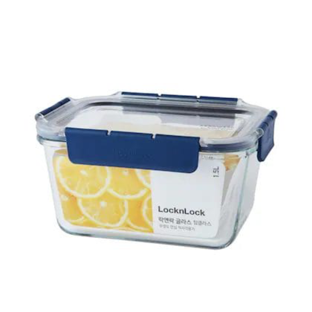 LocknLock LocknLock Topclass Square Glass food Container 1.5L | LLBG449 - Home & Kitchen - Lebanon