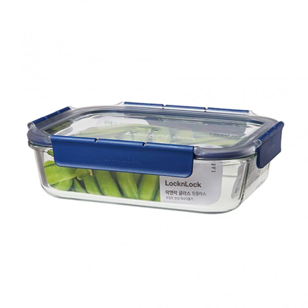 LocknLock LocknLock Topclass Square Leak Proof Heat Resistant Glass Food Storage Container 1.6L | LLBG454 - Home & Kitchen - Lebanon