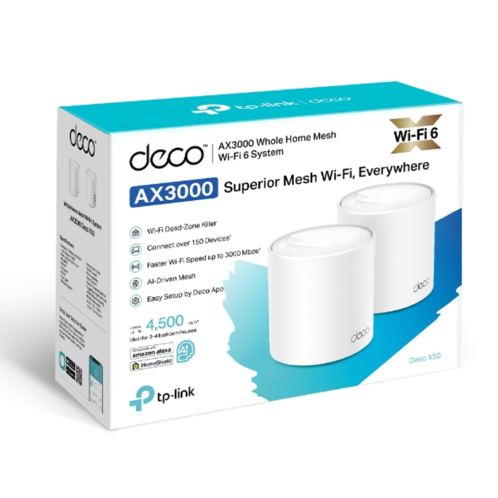 TP-Link TP-Link AX3000 Whole Home Mesh WiFi 6 System, 2-Pack | Deco X50 - Networking - Lebanon