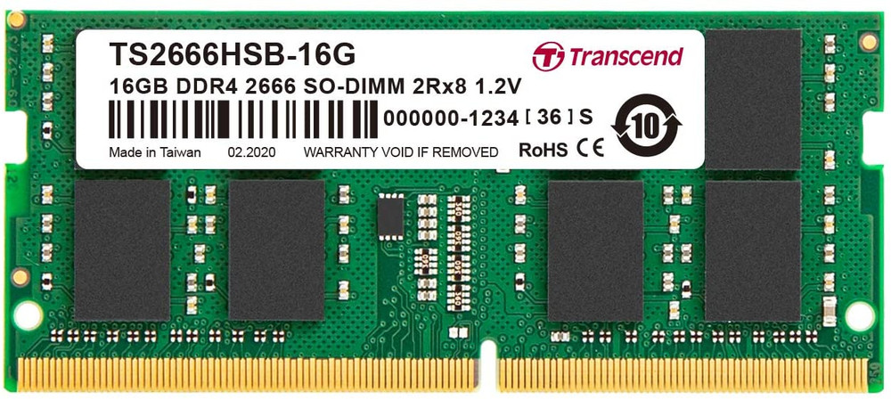 Transcend Transcend 16GB DDR4 2666 SO-DIMM 2Rx8 1.2V (TS2666HSB-16G) - Computers & Tech - Lebanon