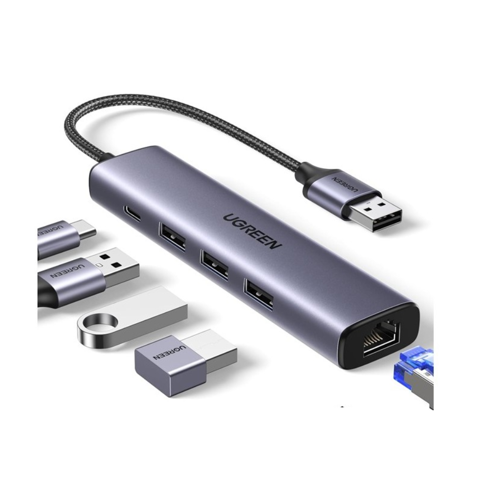 UGREEN UGREEN USB 3.0 to 3- Port USB 3.0 Hub with Lan and power port | 60554 - Computers & Tech - Lebanon