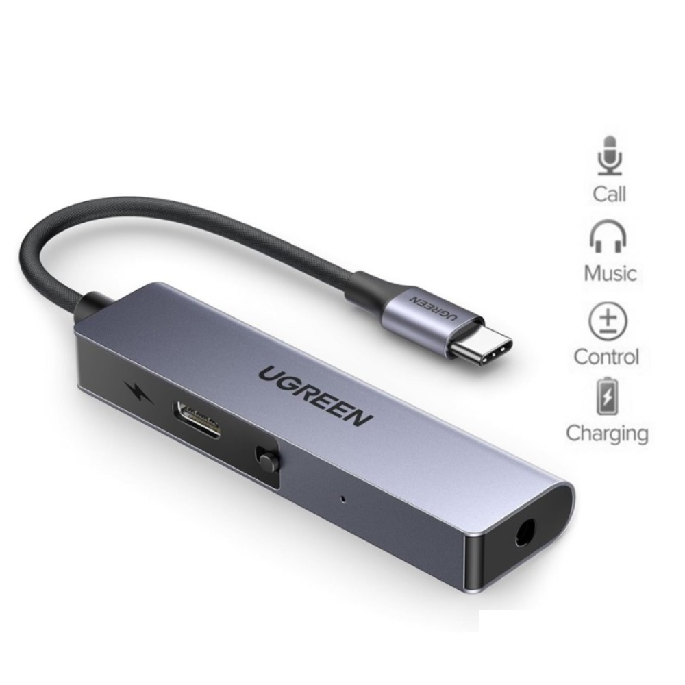 UGREEN UGREEN USB C to 3.5mm Headphone & USB-C Charging Port, Built-In Microphone | 90518 - Computers & Tech - Lebanon
