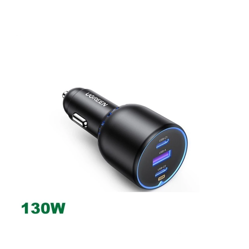 UGREEN UGREEN 130W 3 Ports Fast Car Charger, for Phones, Tablets, Ipads, Laptops & MacBooks | 90413 - Phones & Wearables - Lebanon