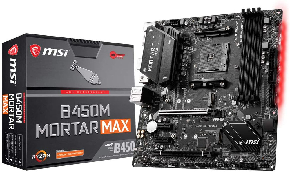 MSI MSI Mortar Max AM4 AMD B450 ATX DDR4-SDRAM Motherboard - Computers & Tech - Lebanon