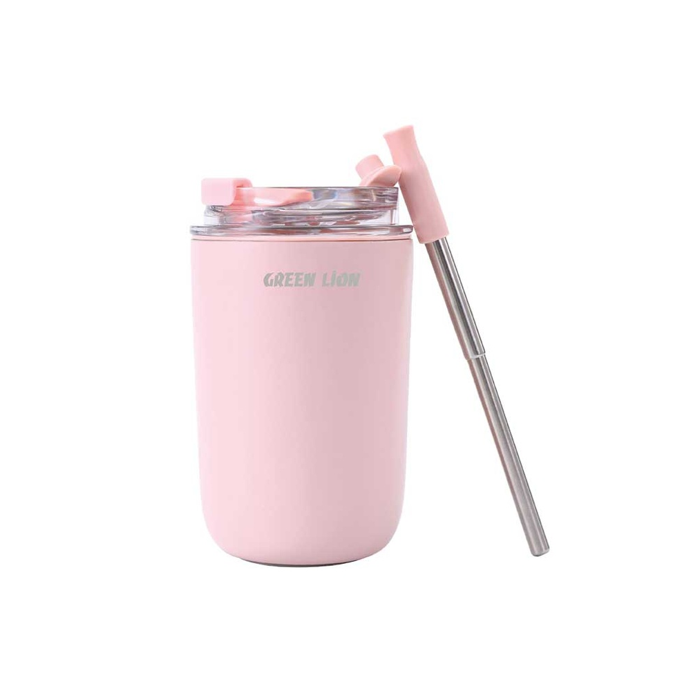Green Lion 280ML Vacuum Travel Mug Lite - Pink | GNVATMUG280PK