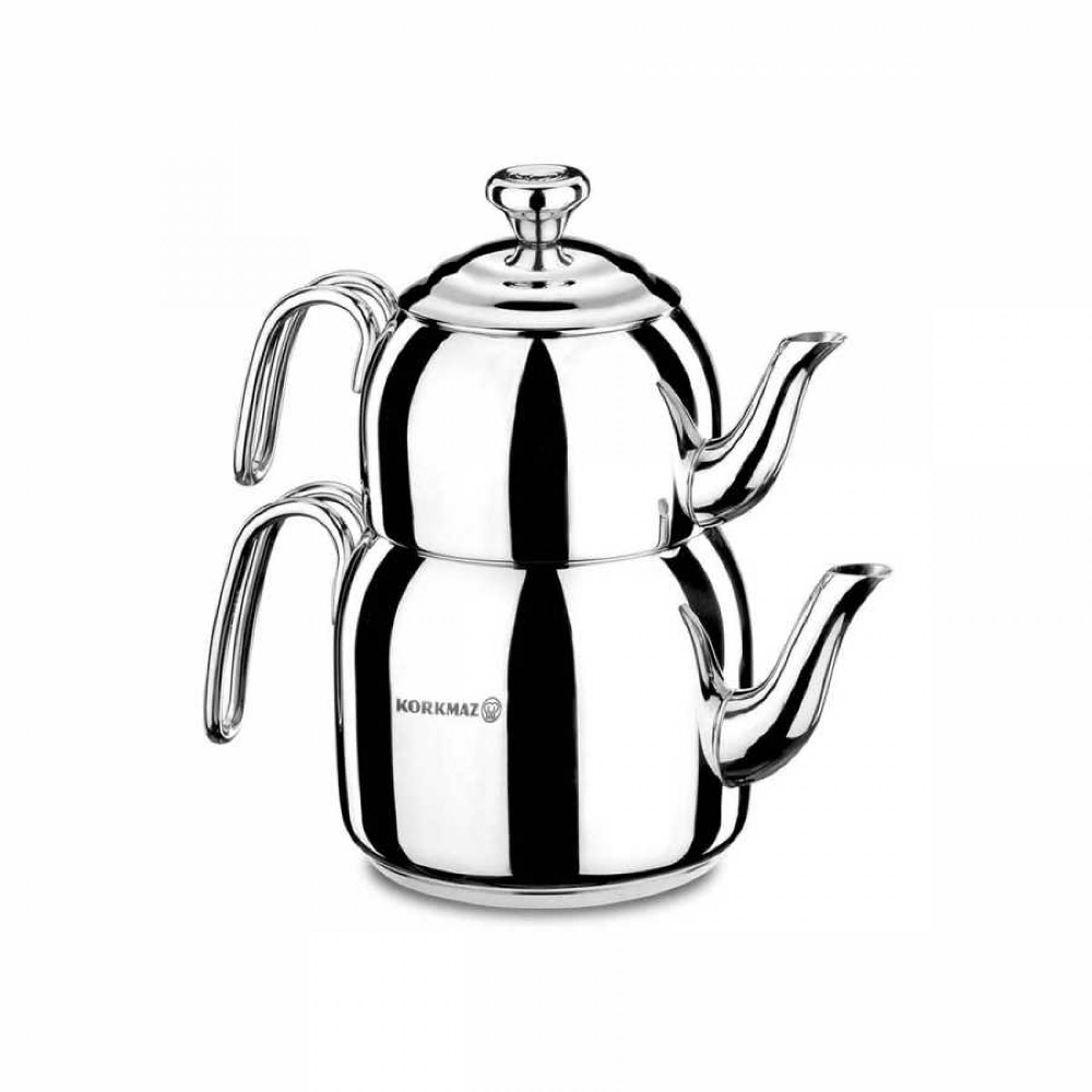 Korkmaz Korkmaz Droppa Teapot Set Of - 2,0 / 3,5 Lt | A058 - Home & Kitchen - Lebanon