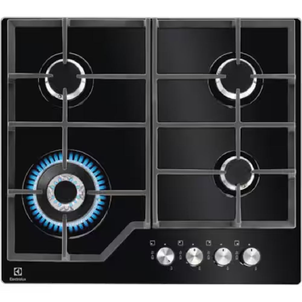 Electrolux Electrolux built-in gas on glass hob with 4 burners | KGG6436K - Home & Kitchen - Lebanon