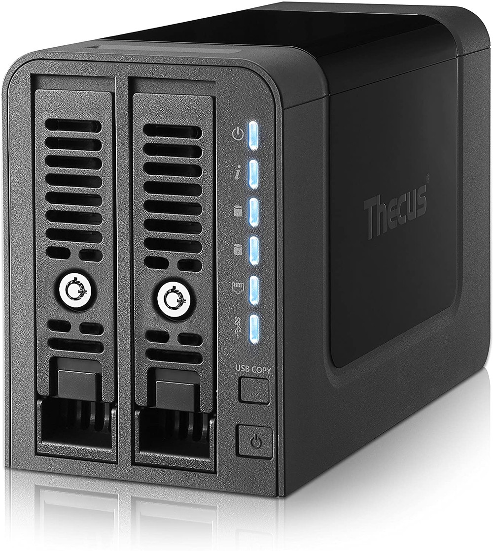undefined Thecus N2350 2-Bay NAS with Marvell Armada 385 Dual Core 1.0GHz, 1GB RAM, 2X USB 3.0 - Black | Thecus N2350 - Computers & Tech - Lebanon