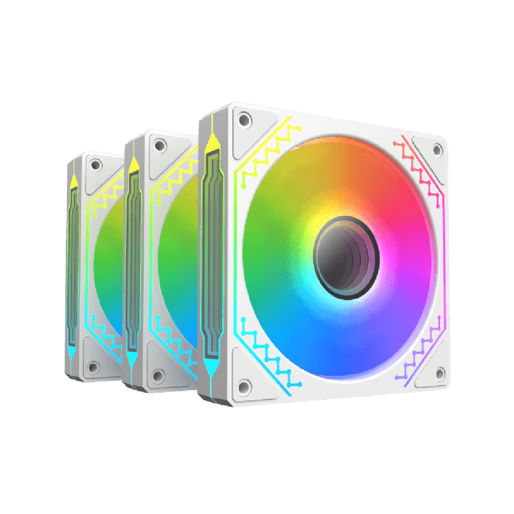 Xigmatek Xigmatek Starz Pro Arctic ARGB X3 White Fans with Controller | EN42102 - Computers & Tech - Lebanon