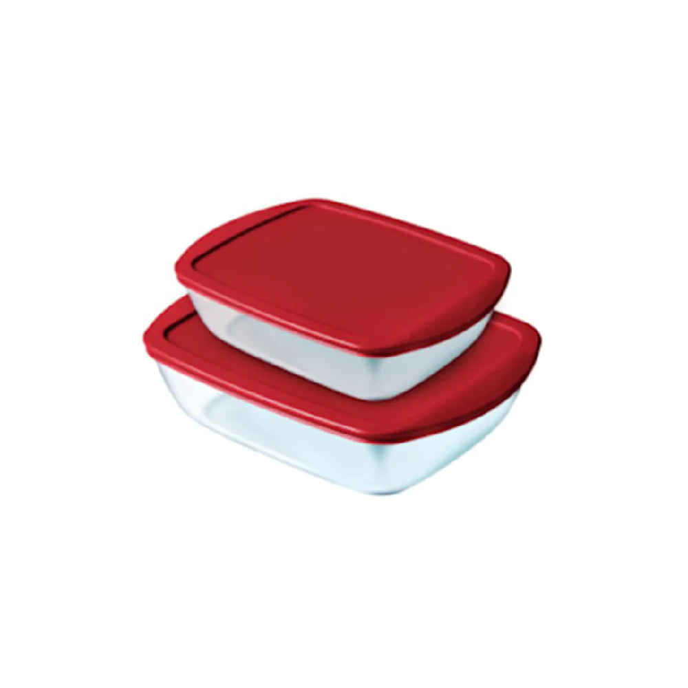 Pyrex Pyrex Cook & Store Rectangular with Lid, Set of 2 - RD | 913S339 - Home & Kitchen - Lebanon