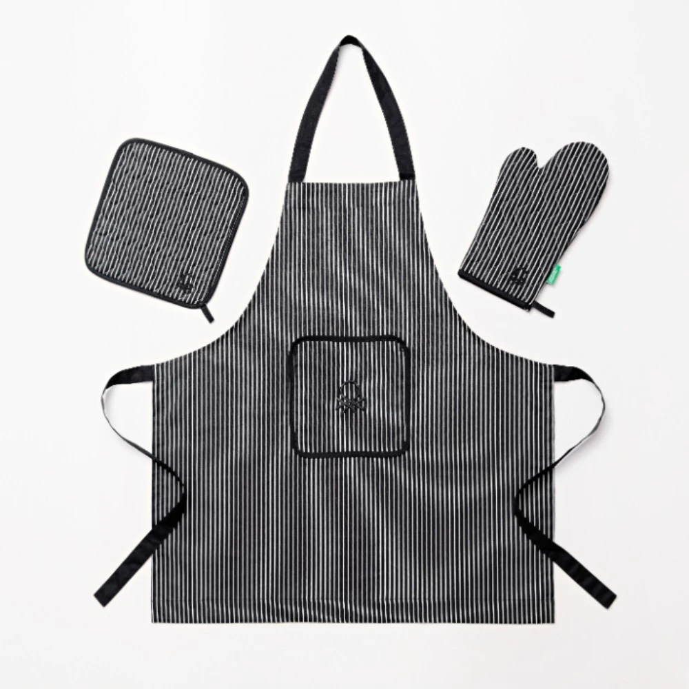 Benetton Benetton Apron 75X85CM 100% Cotton 190GSM B&W Edition | BE-2342 - Home & Kitchen - Lebanon