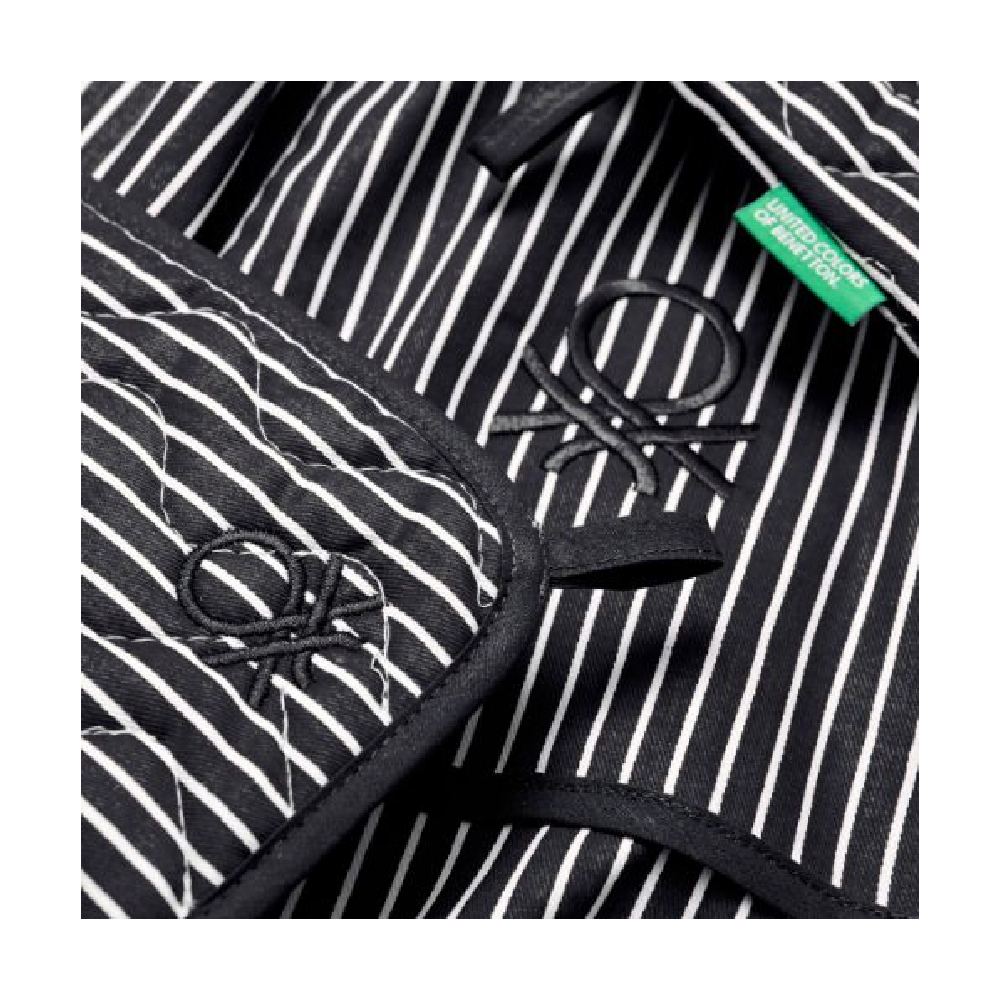 Benetton Benetton Grip 100% Cotton 190GSM Black B&W Edition | BE-2344 - Home & Kitchen - Lebanon