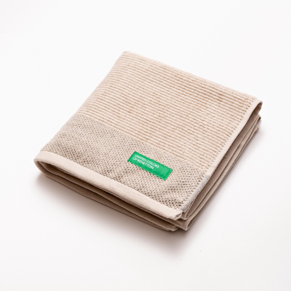 Benetton Benetton Hand Towel 50x100cm 450Gsm 100% Cotton Beige | BE-2376 - Home & Kitchen - Lebanon