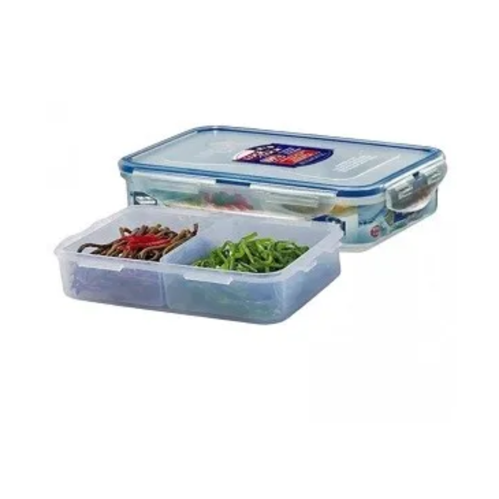 LocknLock LocknLock Rectangular Short Food Container 550ML W/Divider | LLHPL815C - Home & Kitchen - Lebanon