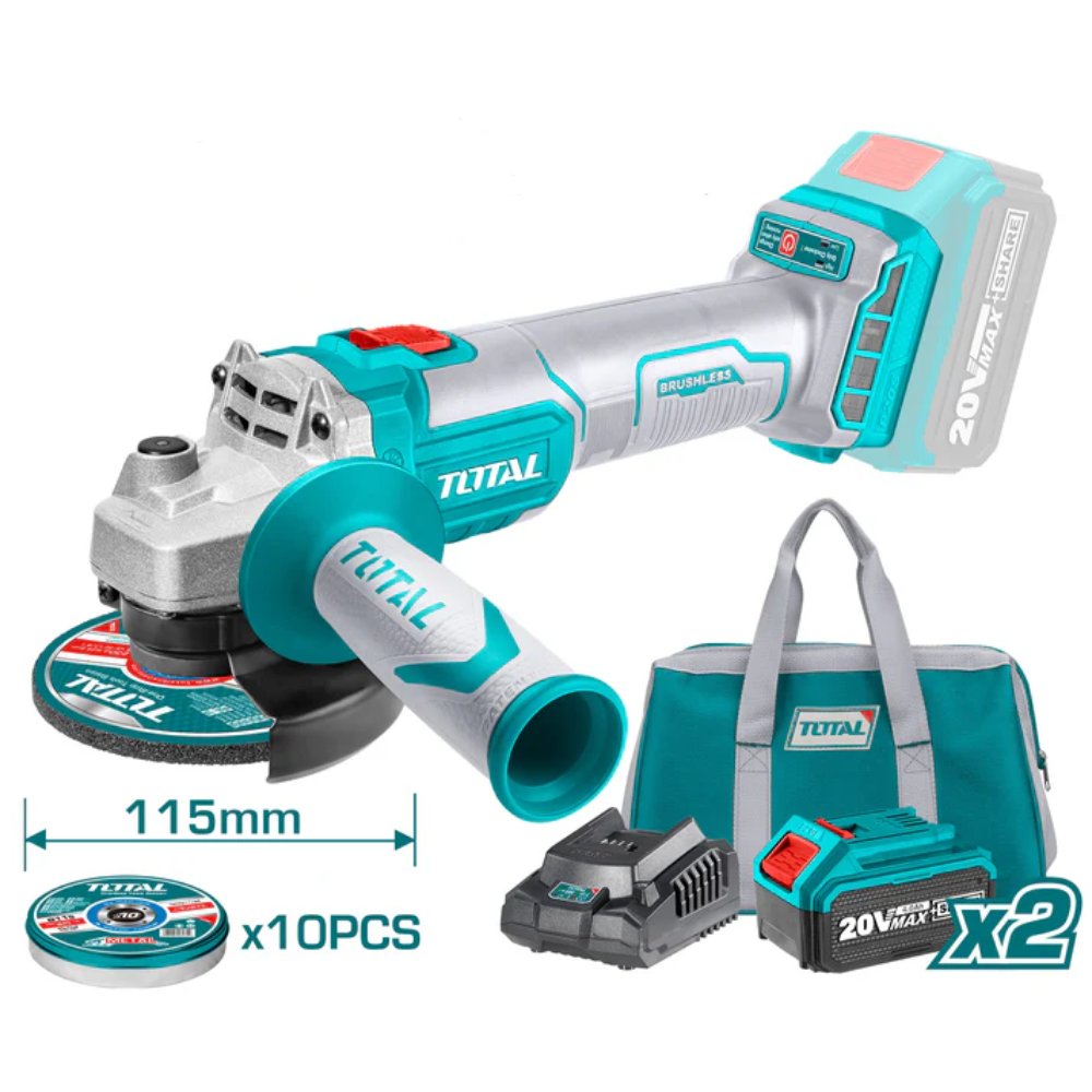 Total BL 20V مجموعة صاروخ عالبطارية+2بطارية كبيرة+شاحن Total - Home & Kitchen - Lebanon