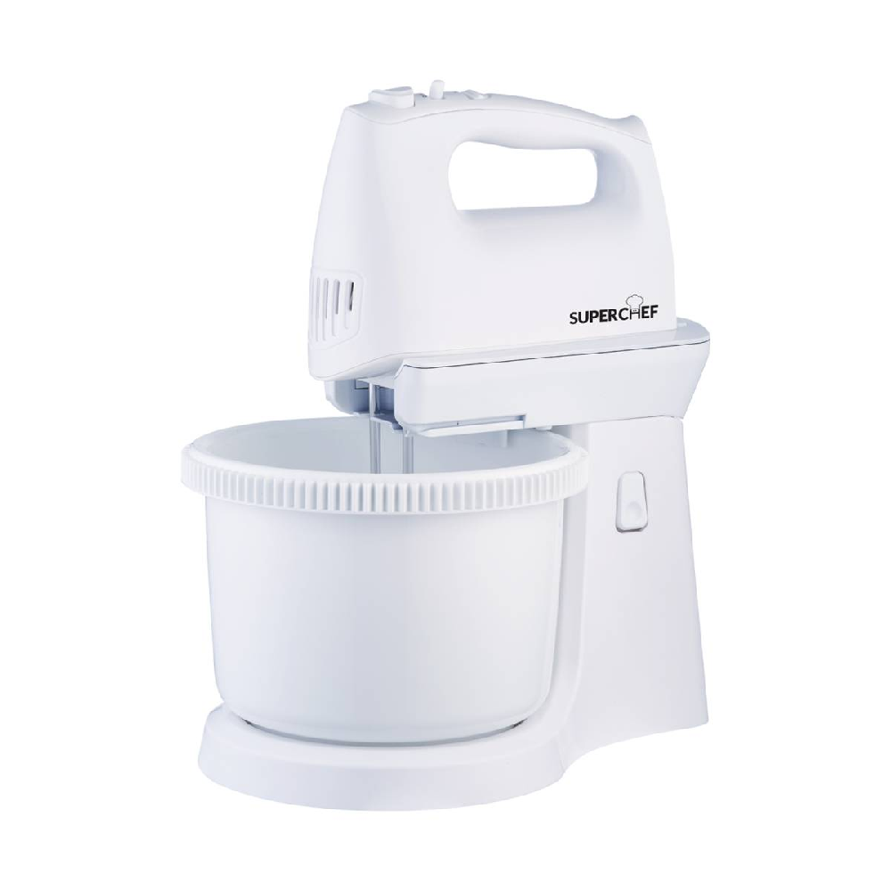 Superchef Superchef Hand Mixer with Bowl 500W — Electric Hand Mixer & Rotating Bowl | GTM-8016B - Home & Kitchen - Lebanon