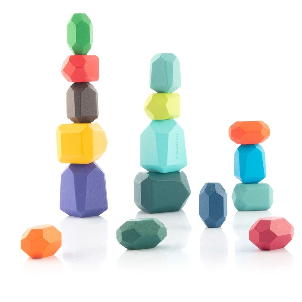 InnovaGoods Innovagoods Stacking Wooden Balancing Stones | V0103571 - Toys & Games - Lebanon