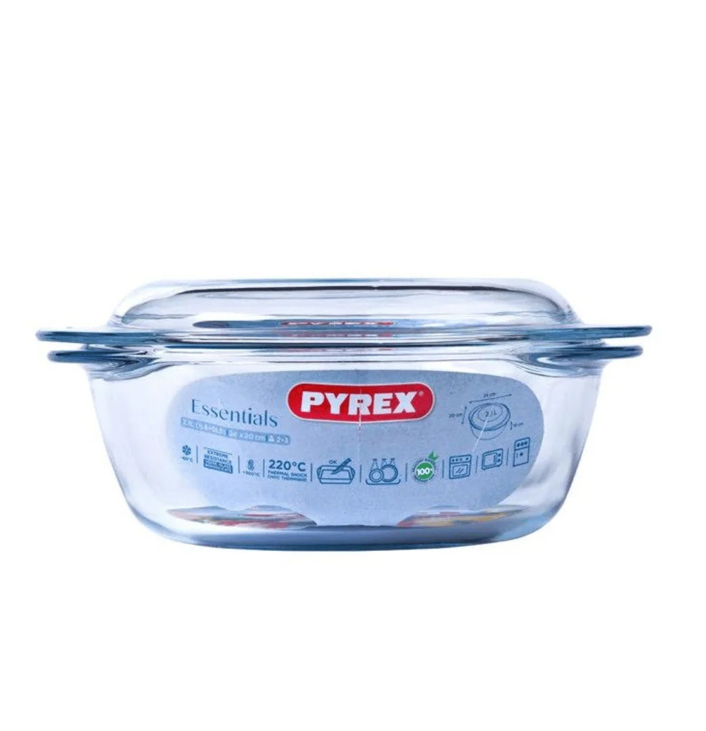 Pyrex Pyrex Essentials Glass Round Casserole High resistance 3L 208A - Home & Kitchen - Lebanon