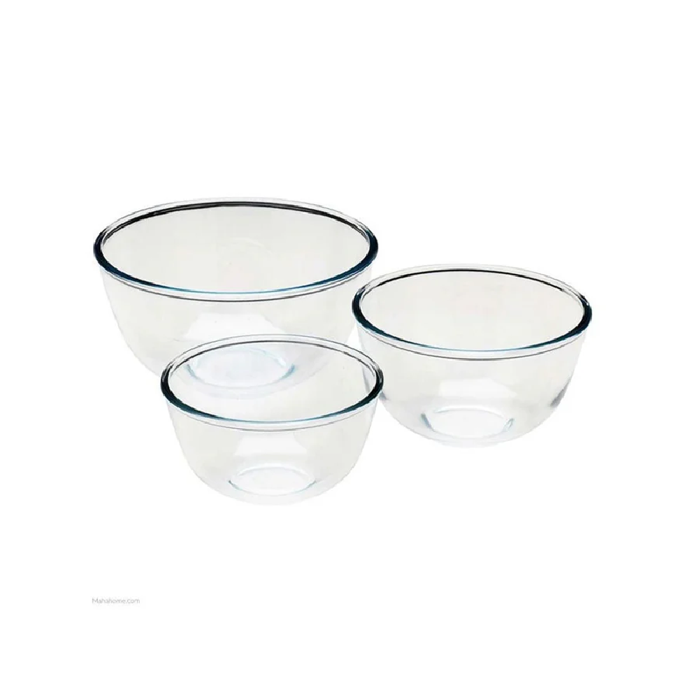 Pyrex Pyrex Bowls - 3 Pcs - 0.5L & 1L & 2L | 333S703 - Home & Kitchen - Lebanon