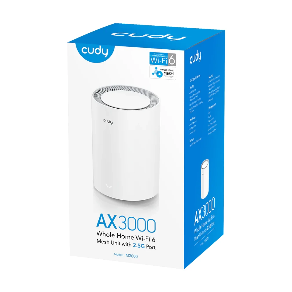Cudy CUDY AX3000 Wi-Fi 6 Mesh 2.5G Solution (White) | M3000(1-Pack) - Networking - Lebanon