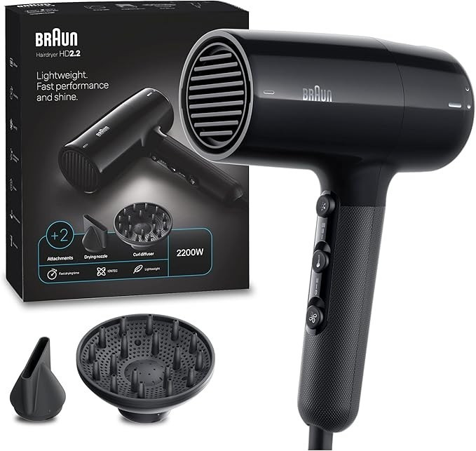 Braun Braun HD2.2 Lightweight Hair Dryer | BRHD225E - Home & Kitchen - Lebanon