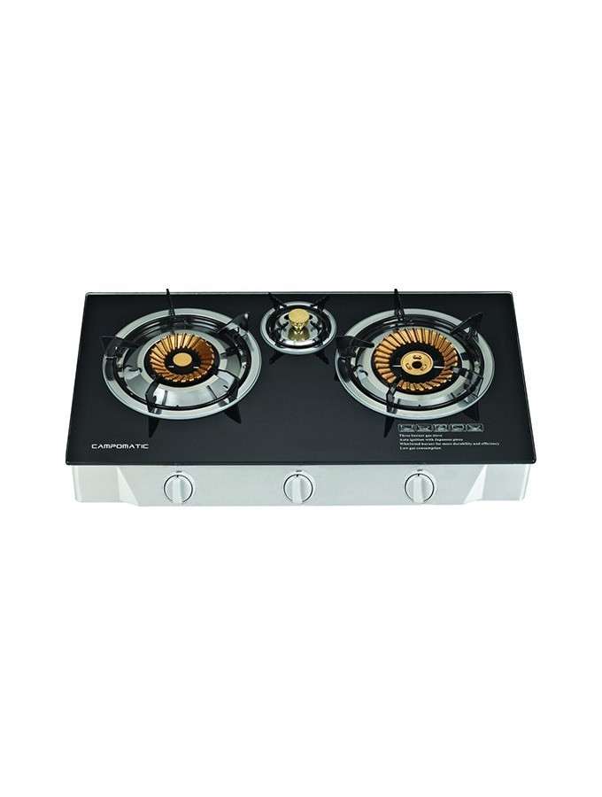 Campomatic Campomatic gas cooker 3 burners | GC300BG - Home & Kitchen - Lebanon