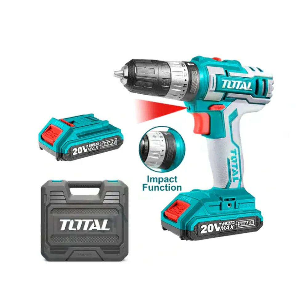 Total 20V 2Ah 10mm مقدح بطـاريتين ليثيوم شنطة رجراج Total - Home & Kitchen - Lebanon