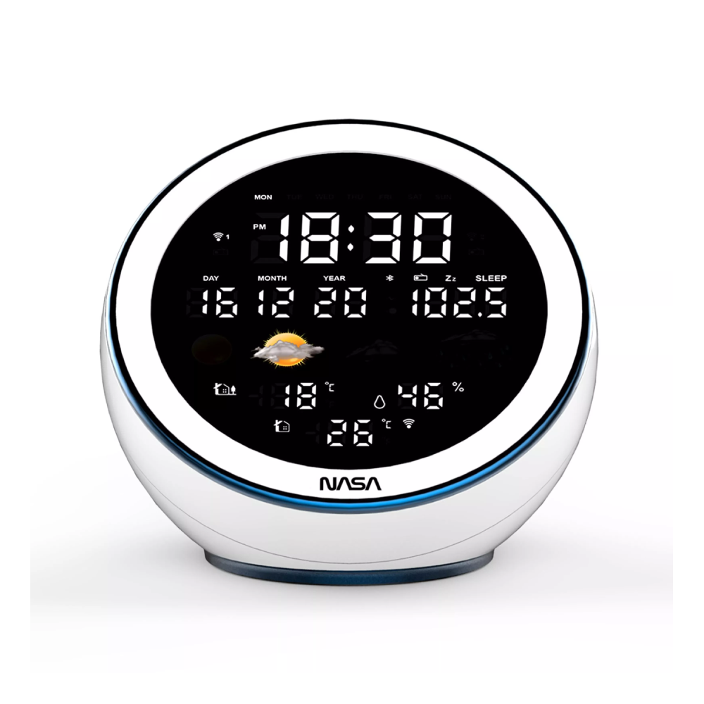 NASA NASA Weather Station with Bluetooth Speaker - White | WSP1500WH - Computers & Tech - Lebanon