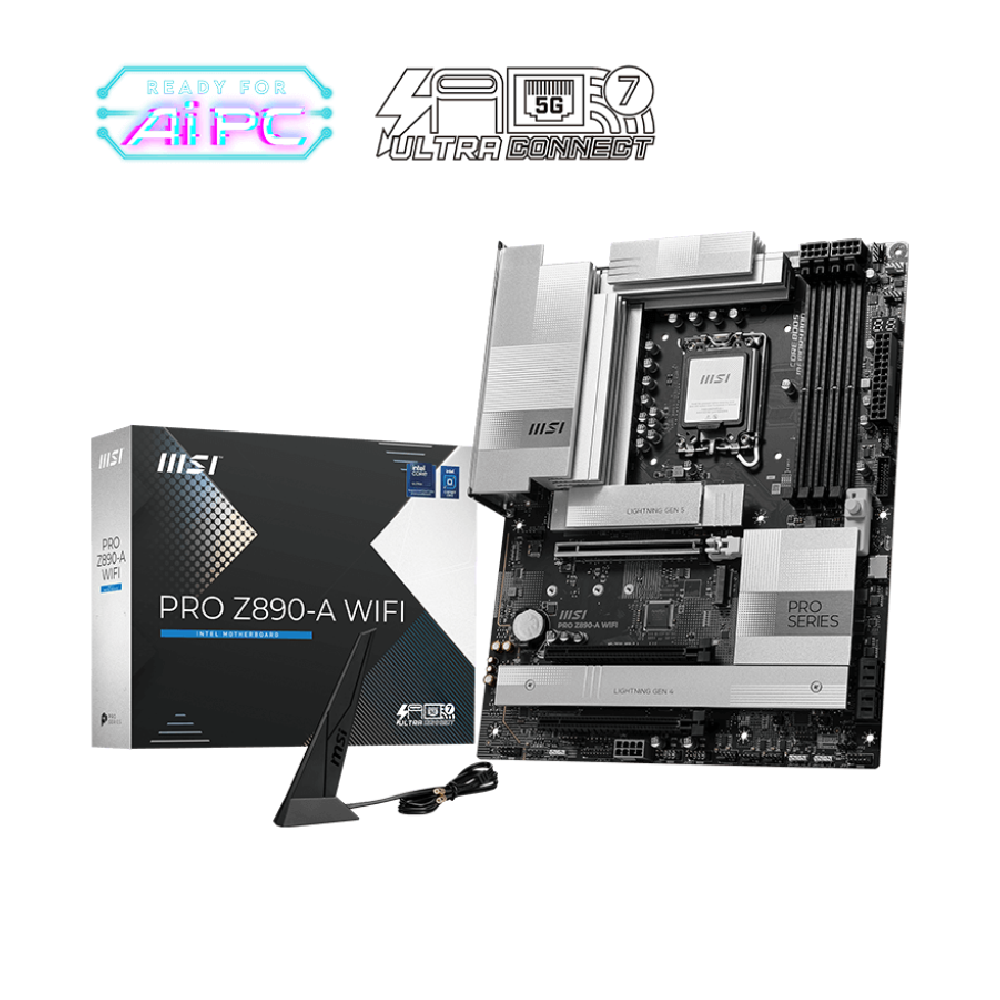 MSI MSI PRO Z890-A WIFI 911-7E32-006 Motherboard – High-Performance ATX Board with Intel® Wi-Fi 7, PCIe 5.0, and DDR5 Support - Computers & Tech - Lebanon