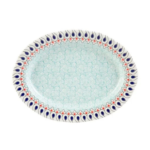 Karaca Karaca Mai Series Porcelain Oval Plate 31cm | 153.03.07.9023 - Home & Kitchen - Lebanon