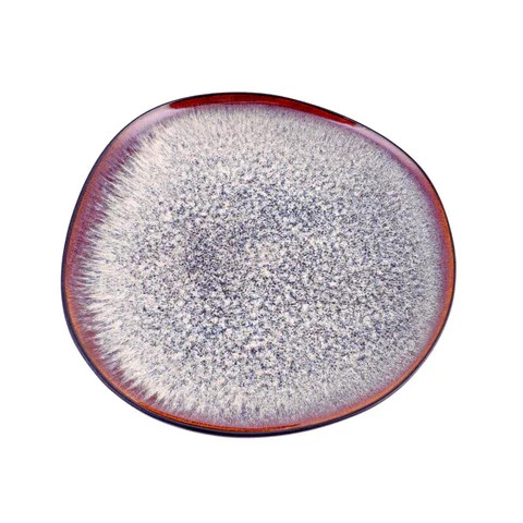 Karaca Karaca Galactic Black Serving Plate 27×26.5×2.5cm | 153.03.06.7233 - Home & Kitchen - Lebanon