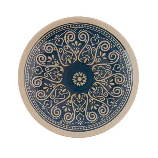 Karaca Karaca Eternal Dark Blue Dessert Plate | 153.03.06.2274 - Home & Kitchen - Lebanon